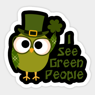 I See Green People! Sticker